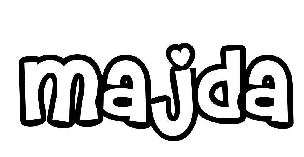 Coloriage Majda - Prénom à imprimer