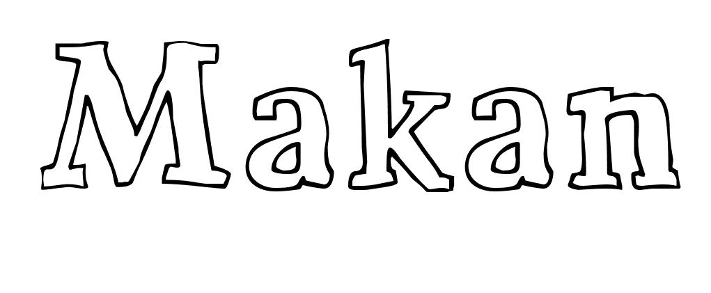 Coloriage Makan - Prénom à imprimer