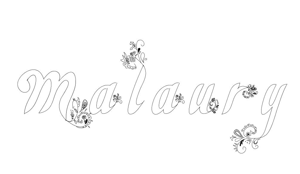 Coloriage Malaury - Prénom à imprimer