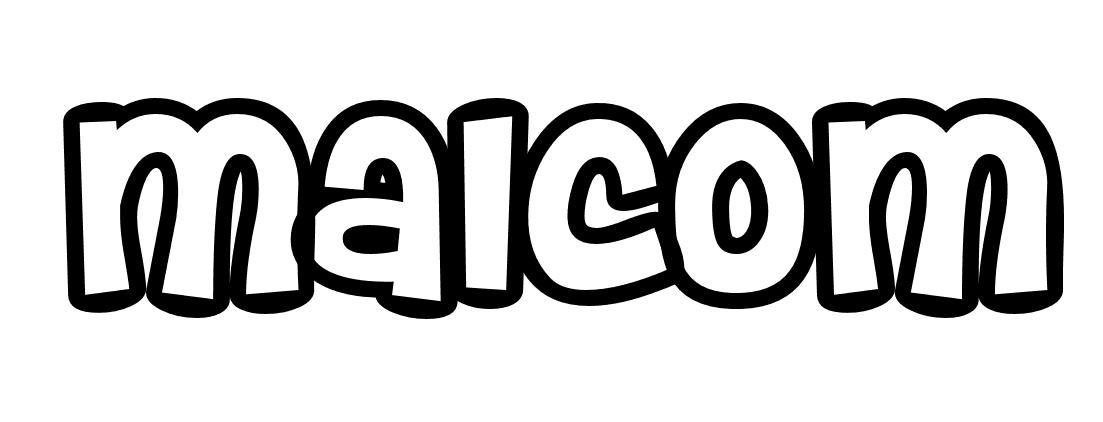 Coloriage Malcom - Prénom à imprimer