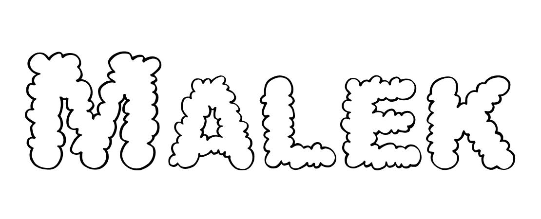 Coloriage Malek - Prénom à imprimer