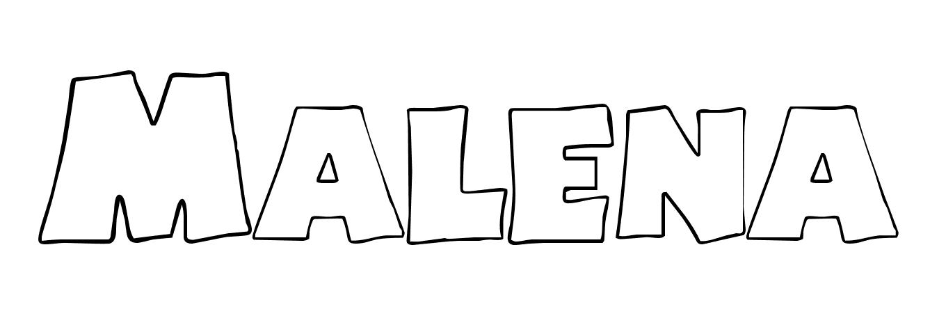 Coloriage Malena - Prénom à imprimer
