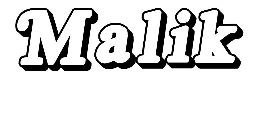 Coloriage Malik - Prénom à imprimer