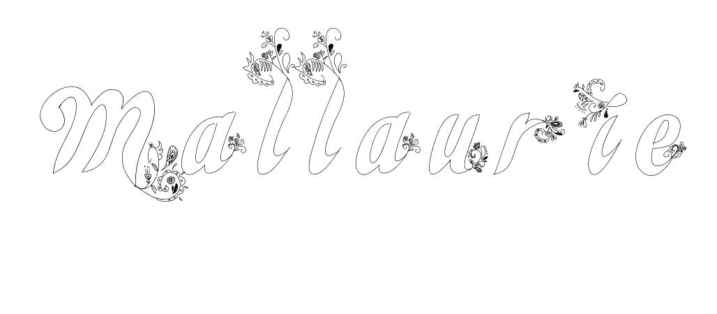 Coloriage Mallaurie - Prénom à imprimer