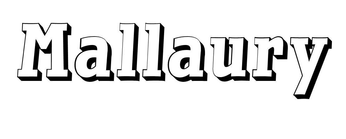 Coloriage Mallaury - Prénom à imprimer