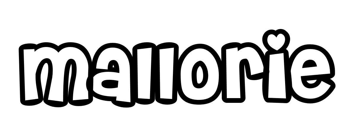 Coloriage Mallorie - Prénom à imprimer
