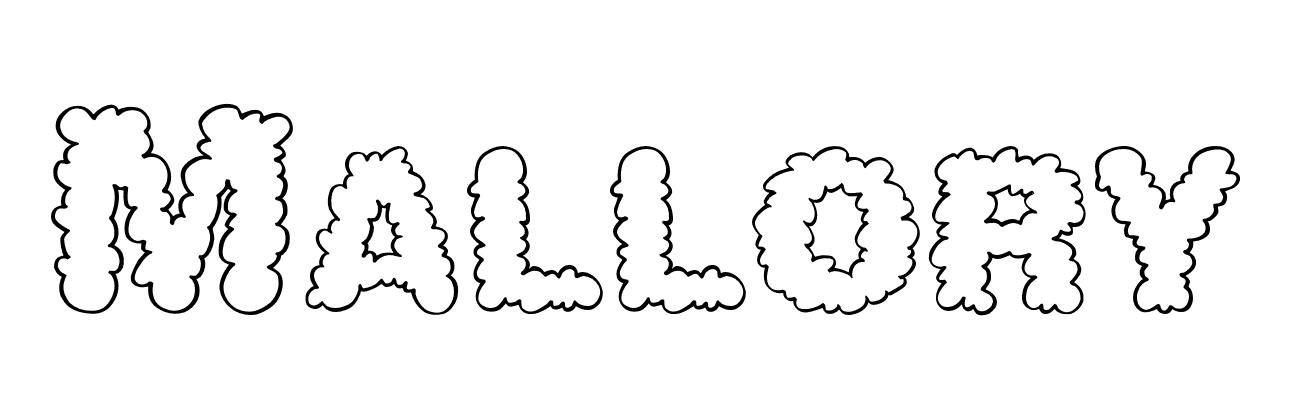 Coloriage Mallory - Prénom à imprimer