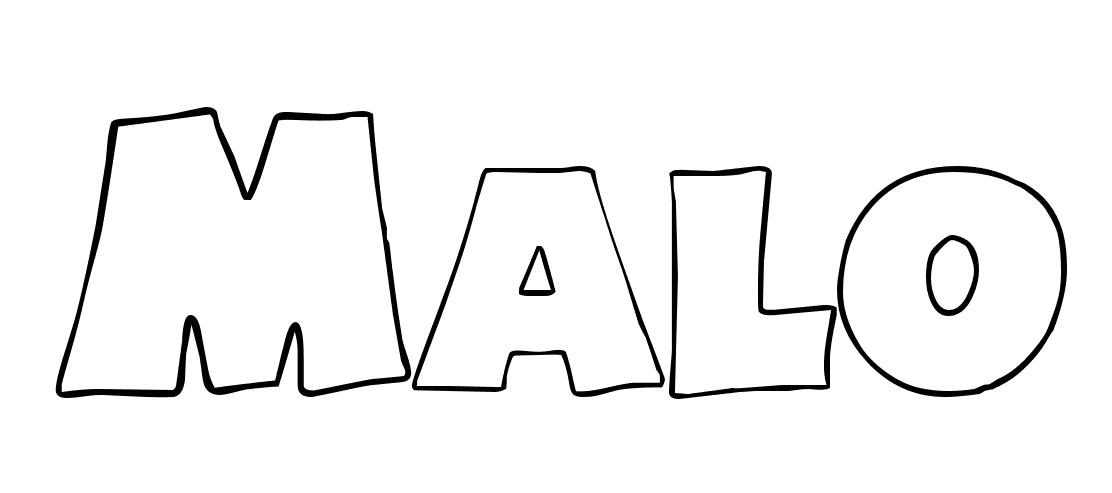 Coloriage Malo - Prénom à imprimer