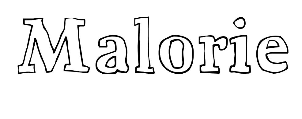 Coloriage Malorie - Prénom à imprimer