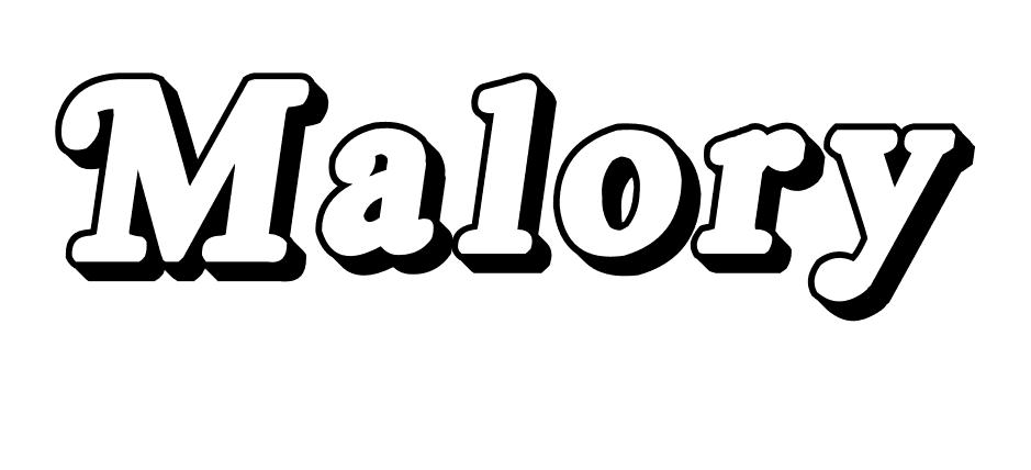 Coloriage Malory - Prénom à imprimer