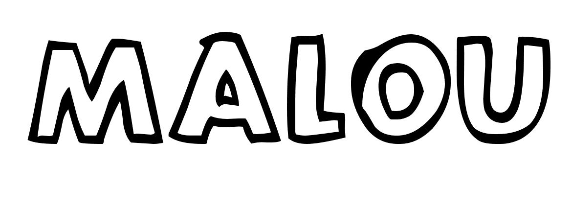 Coloriage Malou - Prénom à imprimer