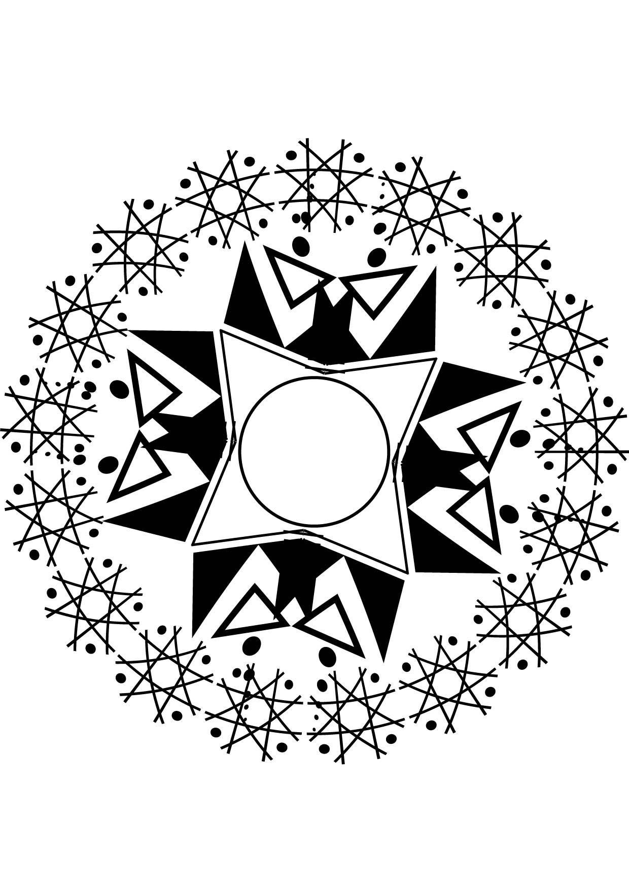 Coloriage Mandala Étoile - Gulli à imprimer