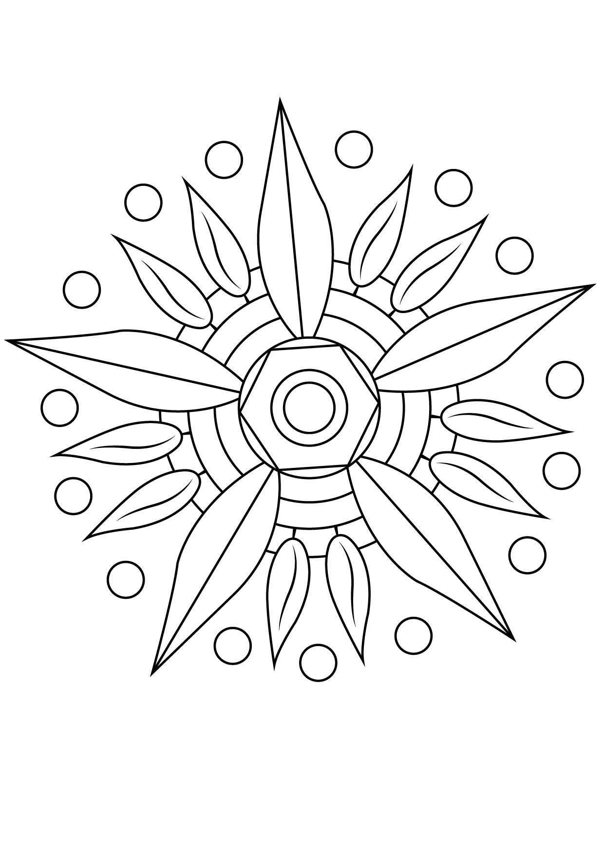 Coloriage Mandala Fleur 12 - Gulli à imprimer