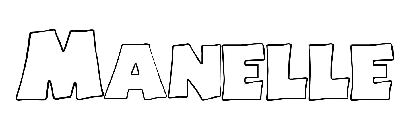 Coloriage Manelle - Prénom à imprimer