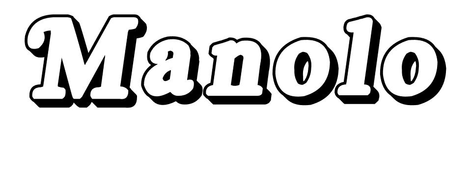 Coloriage Manolo - Prénom à imprimer