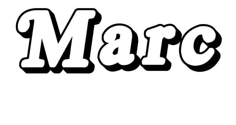 Coloriage Marc - Prénom à imprimer