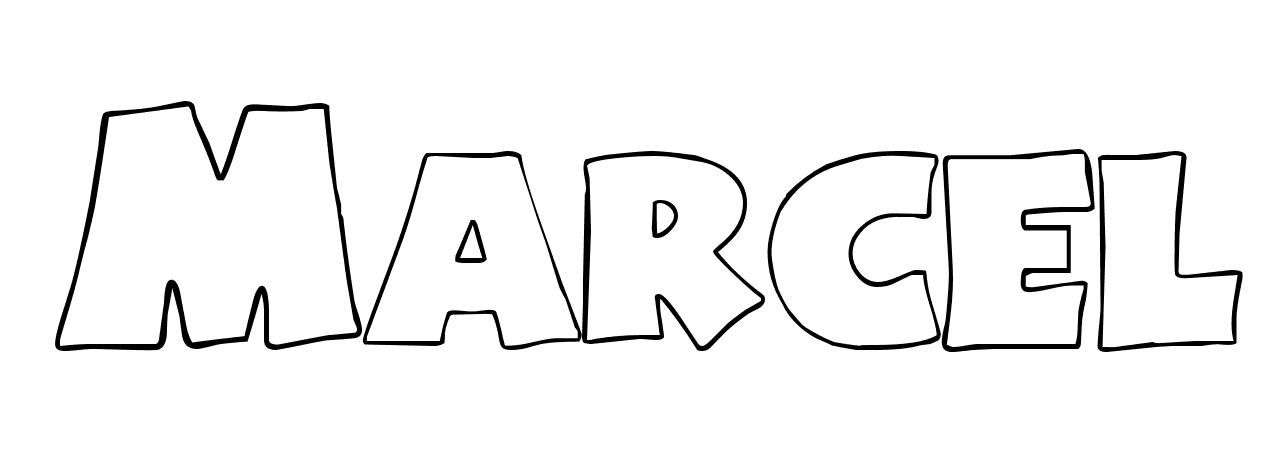 Coloriage Marcel - Prénom à imprimer