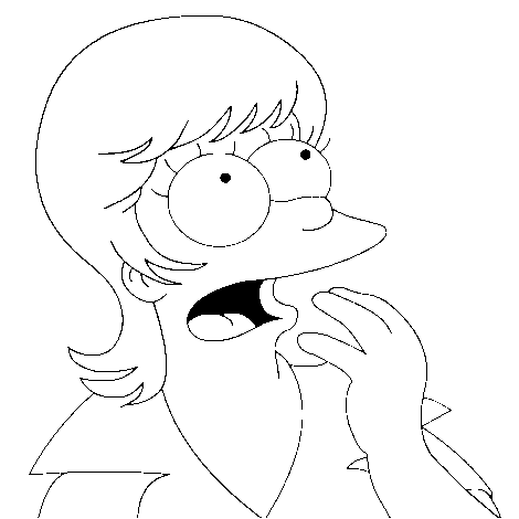 Coloriage Marge A Les Cheveux Courts - Simpson à imprimer