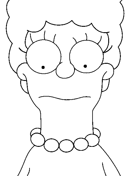 Coloriage Marge De Face - Simpson à imprimer