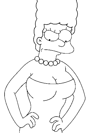 Coloriage Marge En Colère - Simpson à imprimer