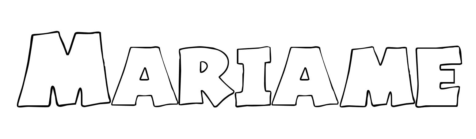 Coloriage Mariame - Prénom à imprimer