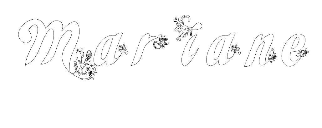 Coloriage Mariane - Prénom à imprimer