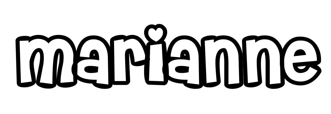 Coloriage Marianne - Prénom à imprimer