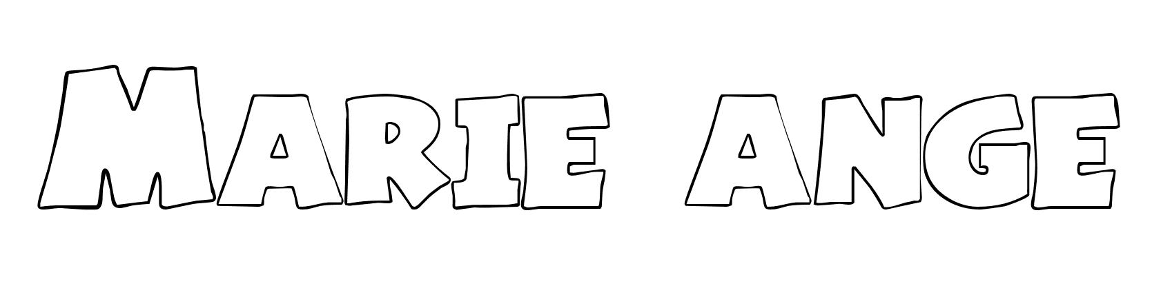 Coloriage Marie Ange - Prénom à imprimer