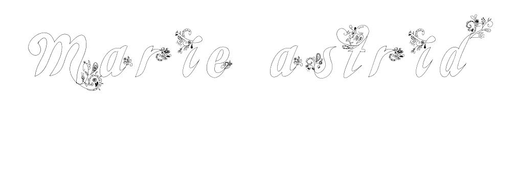 Coloriage Marie Astrid - Prénom à imprimer