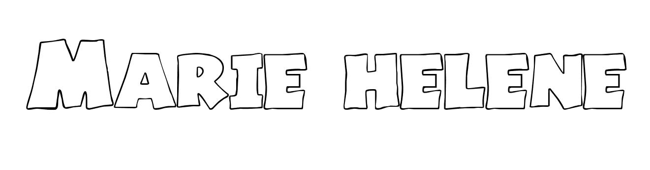 Coloriage Marie Helene - Prénom à imprimer