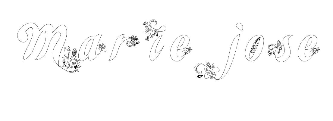Coloriage Marie Jose - Prénom à imprimer