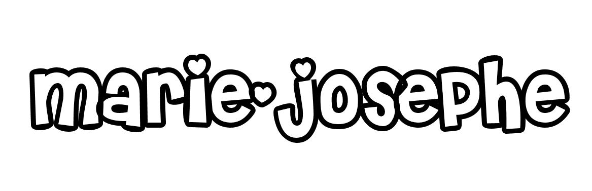 Coloriage Marie Josephe - Prénom à imprimer