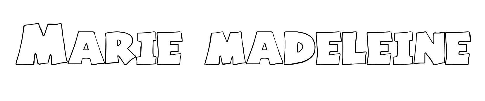 Coloriage Marie Madeleine - Prénom à imprimer
