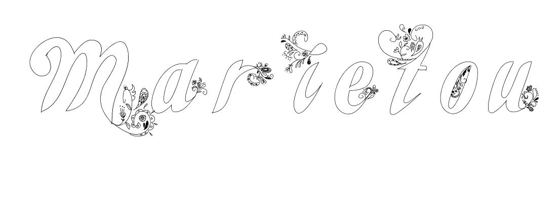 Coloriage Marietou - Prénom à imprimer