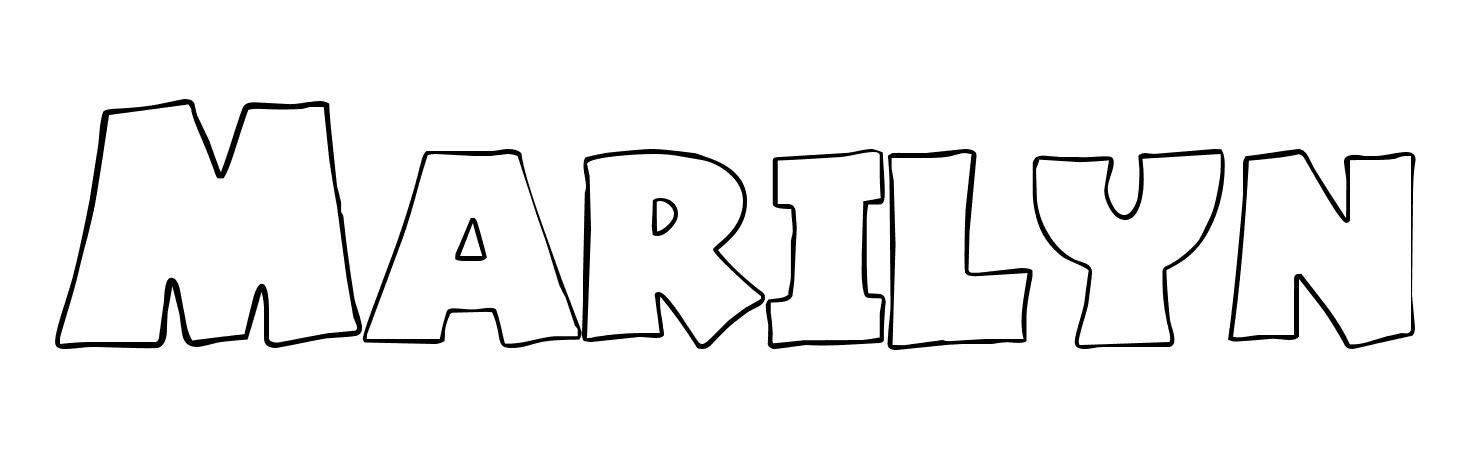 Coloriage Marilyn - Prénom à imprimer