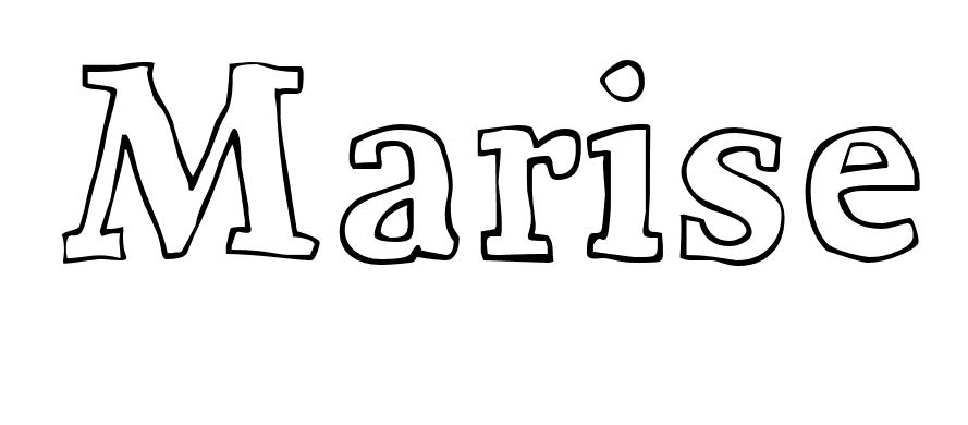 Coloriage Marise - Prénom à imprimer