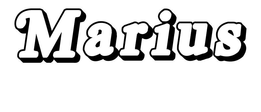 Coloriage Marius - Prénom à imprimer