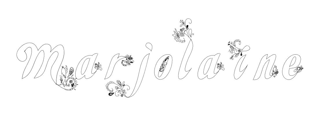 Coloriage Marjolaine - Prénom à imprimer