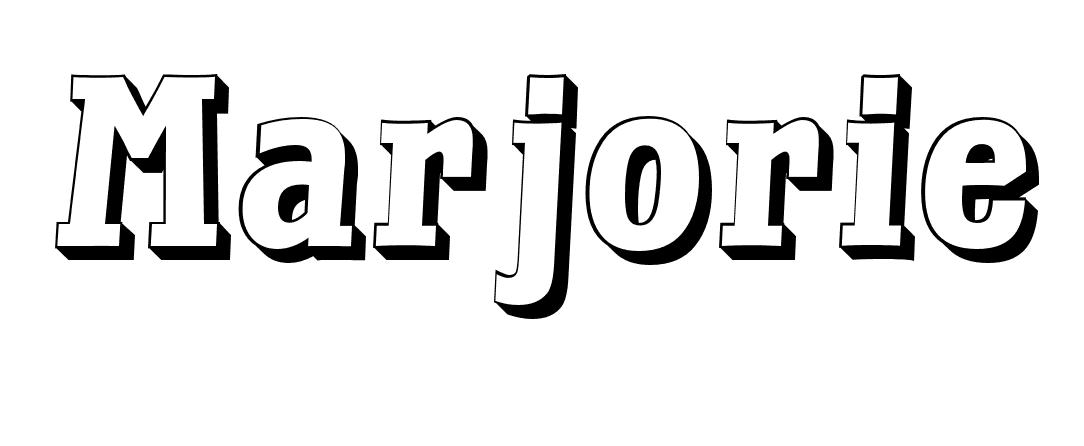 Coloriage Marjorie - Prénom à imprimer