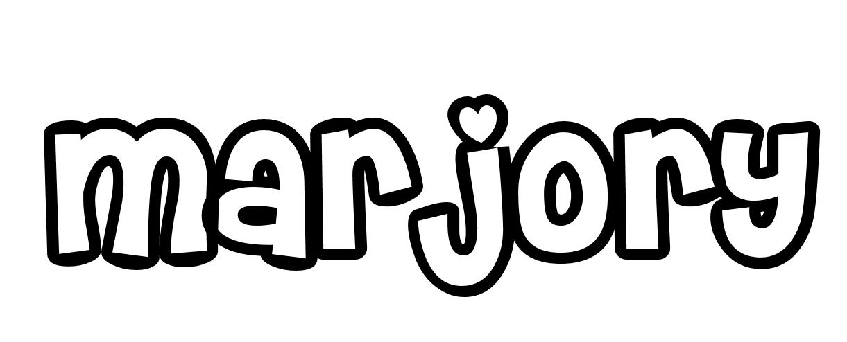 Coloriage Marjory - Prénom à imprimer