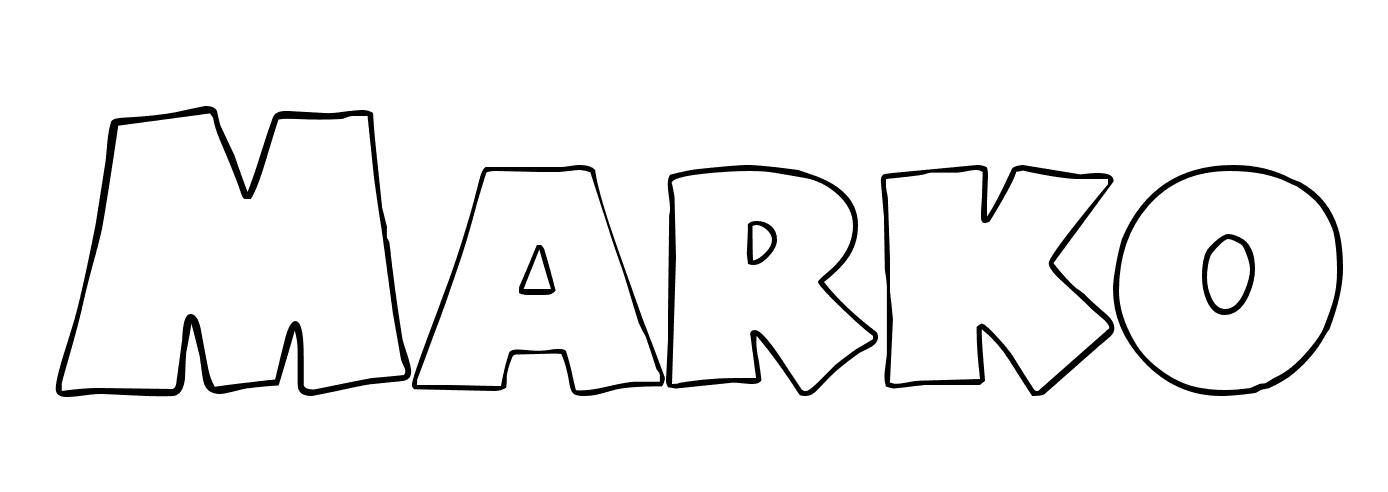 Coloriage Marko - Prénom à imprimer