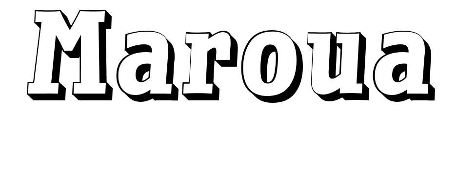 Coloriage Maroua - Prénom à imprimer