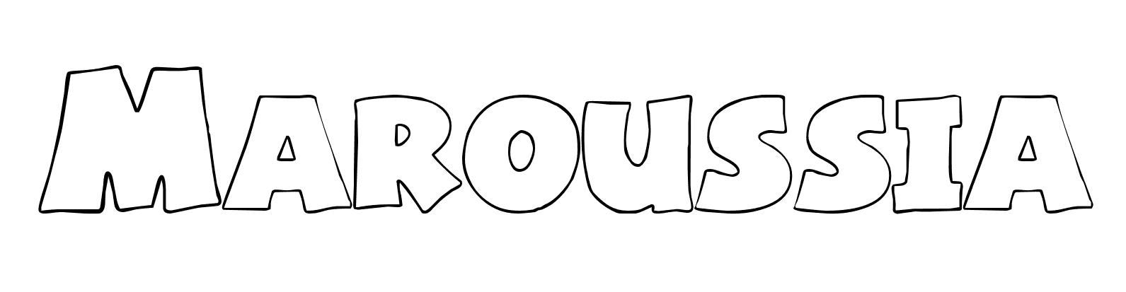 Coloriage Maroussia - Prénom à imprimer