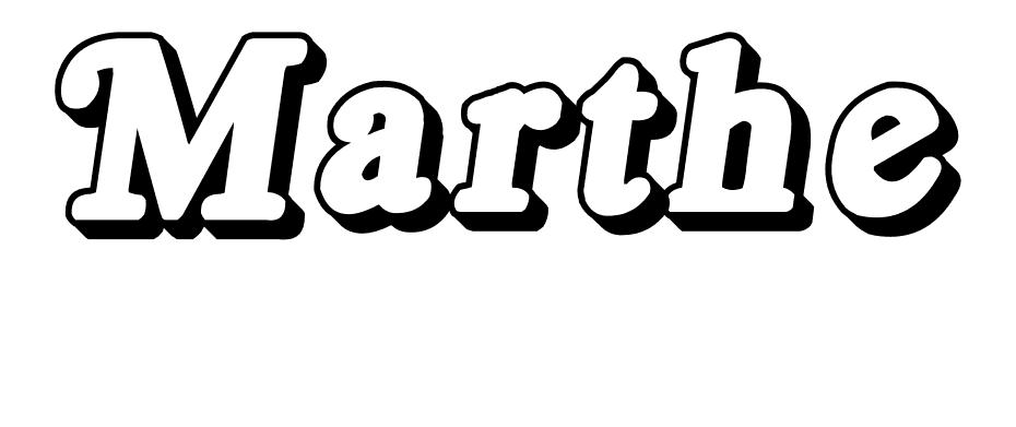Coloriage Marthe - Prénom à imprimer