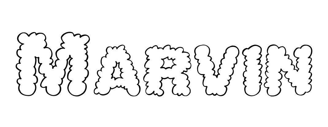 Coloriage Marvin - Prénom à imprimer