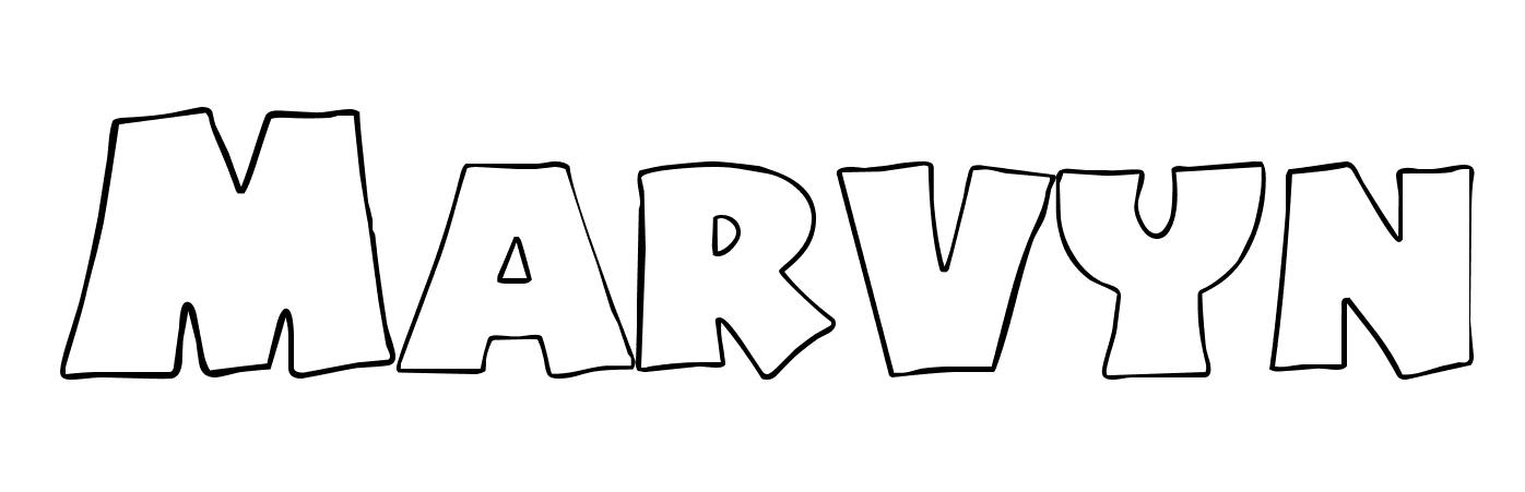 Coloriage Marvyn - Prénom à imprimer