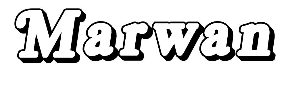 Coloriage Marwan - Prénom à imprimer