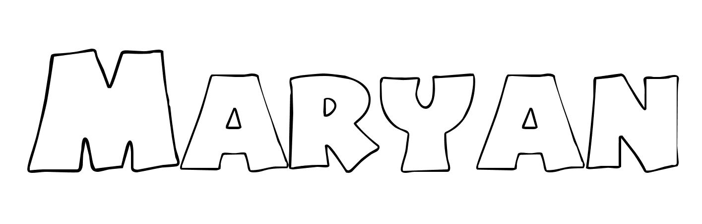 Coloriage Maryan - Prénom à imprimer