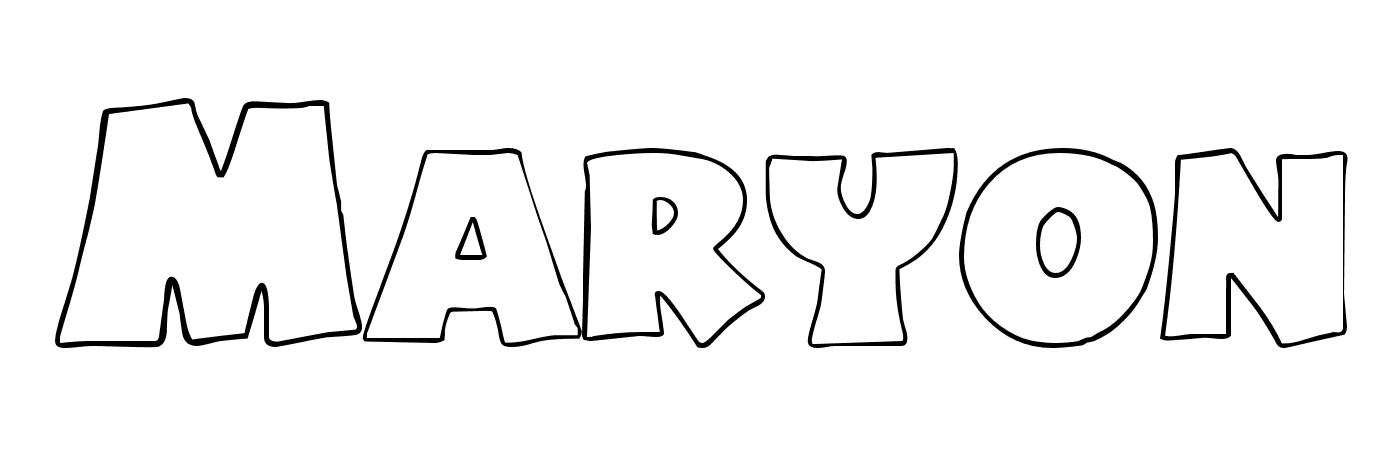 Coloriage Maryon - Prénom à imprimer