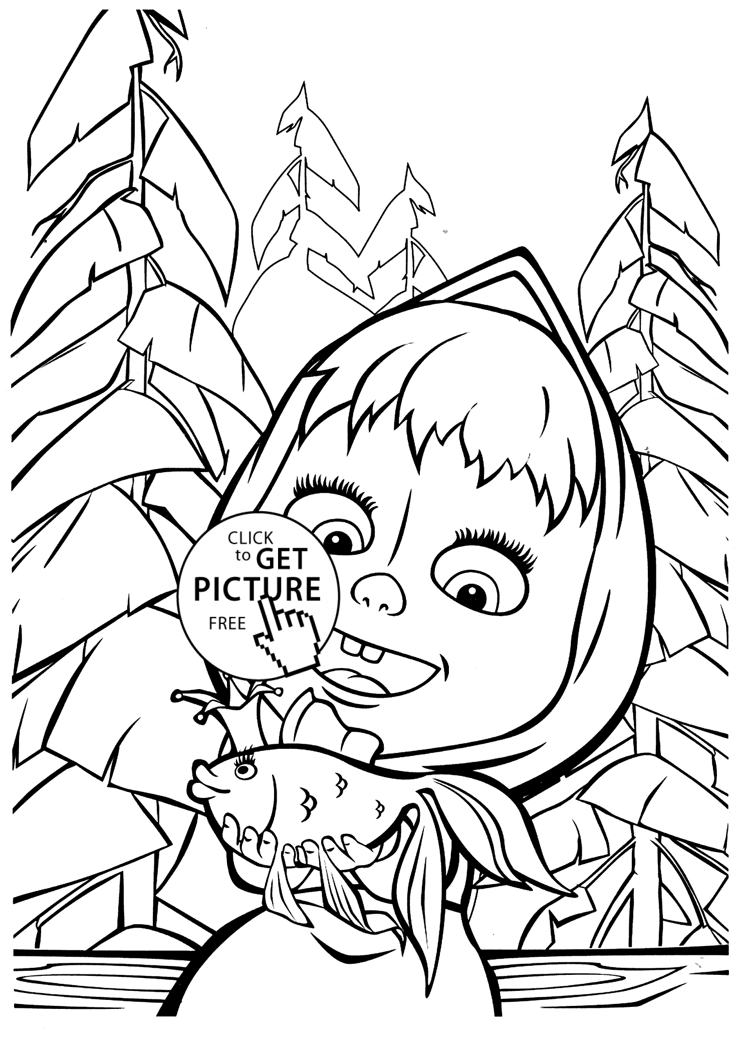 Coloriage Masha et Michka aventures - Masha et michka à imprimer